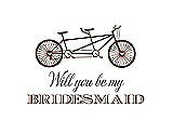 Front View Thumbnail - Cinnamon & Aubergine Will You Be My Bridesmaid Card - Bike