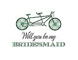 Front View Thumbnail - Juniper & Aubergine Will You Be My Bridesmaid Card - Bike