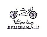 Front View Thumbnail - Majestic & Aubergine Will You Be My Bridesmaid Card - Bike