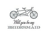 Front View Thumbnail - Mystic & Aubergine Will You Be My Bridesmaid Card - Bike