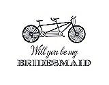 Front View Thumbnail - Navy Blue & Aubergine Will You Be My Bridesmaid Card - Bike