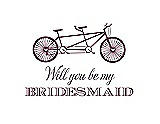 Front View Thumbnail - Plum Raisin & Aubergine Will You Be My Bridesmaid Card - Bike