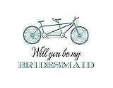 Front View Thumbnail - Seaside & Aubergine Will You Be My Bridesmaid Card - Bike