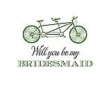 Front View Thumbnail - Apple Slice & Aubergine Will You Be My Bridesmaid Card - Bike