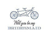 Front View Thumbnail - Arctic & Aubergine Will You Be My Bridesmaid Card - Bike