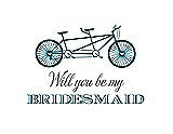 Front View Thumbnail - Caspian & Aubergine Will You Be My Bridesmaid Card - Bike