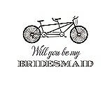 Front View Thumbnail - Chocolate & Aubergine Will You Be My Bridesmaid Card - Bike