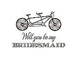 Front View Thumbnail - Drift Wood & Aubergine Will You Be My Bridesmaid Card - Bike