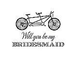 Front View Thumbnail - Ebony & Aubergine Will You Be My Bridesmaid Card - Bike