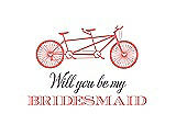 Front View Thumbnail - Ginger & Aubergine Will You Be My Bridesmaid Card - Bike