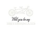 Front View Thumbnail - Ivory & Aubergine Will You Be My Bridesmaid Card - Bike