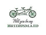 Front View Thumbnail - Ivy & Aubergine Will You Be My Bridesmaid Card - Bike