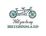 Front View Thumbnail - Jade & Aubergine Will You Be My Bridesmaid Card - Bike