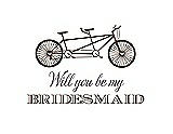 Front View Thumbnail - Latte & Aubergine Will You Be My Bridesmaid Card - Bike
