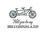 Front View Thumbnail - Marine & Aubergine Will You Be My Bridesmaid Card - Bike