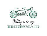 Front View Thumbnail - Meadow & Aubergine Will You Be My Bridesmaid Card - Bike