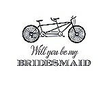 Front View Thumbnail - Midnight Navy & Aubergine Will You Be My Bridesmaid Card - Bike