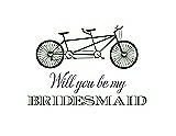 Front View Thumbnail - Moss & Aubergine Will You Be My Bridesmaid Card - Bike