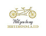 Front View Thumbnail - Marigold & Aubergine Will You Be My Bridesmaid Card - Bike
