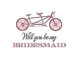 Front View Thumbnail - Nectar & Aubergine Will You Be My Bridesmaid Card - Bike