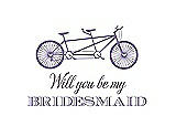 Front View Thumbnail - Passion & Aubergine Will You Be My Bridesmaid Card - Bike