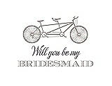 Front View Thumbnail - Pebble Beach & Aubergine Will You Be My Bridesmaid Card - Bike