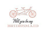 Front View Thumbnail - Primrose & Aubergine Will You Be My Bridesmaid Card - Bike