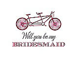 Front View Thumbnail - Posie & Aubergine Will You Be My Bridesmaid Card - Bike