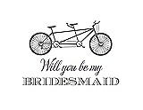 Front View Thumbnail - Quarry & Aubergine Will You Be My Bridesmaid Card - Bike