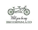 Front View Thumbnail - Sage & Aubergine Will You Be My Bridesmaid Card - Bike