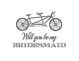 Front View Thumbnail - Shadow & Aubergine Will You Be My Bridesmaid Card - Bike