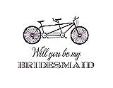 Front View Thumbnail - Smashing & Aubergine Will You Be My Bridesmaid Card - Bike