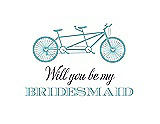 Front View Thumbnail - Spa & Aubergine Will You Be My Bridesmaid Card - Bike