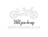 Front View Thumbnail - Starlight & Aubergine Will You Be My Bridesmaid Card - Bike