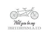 Front View Thumbnail - Sterling & Aubergine Will You Be My Bridesmaid Card - Bike