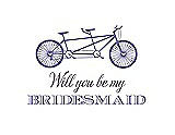 Front View Thumbnail - Tahiti & Aubergine Will You Be My Bridesmaid Card - Bike