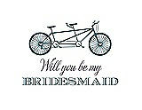 Front View Thumbnail - Teal & Aubergine Will You Be My Bridesmaid Card - Bike