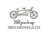 Front View Thumbnail - Twig & Aubergine Will You Be My Bridesmaid Card - Bike