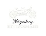 Front View Thumbnail - White & Aubergine Will You Be My Bridesmaid Card - Bike