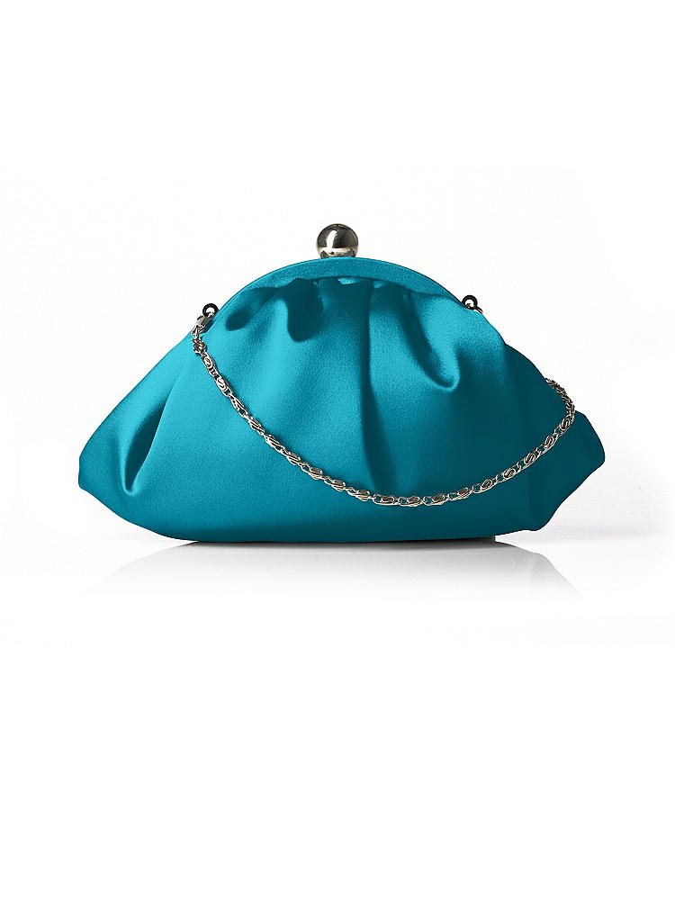 Back View - Oasis Gathered Satin Clutch
