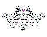 Front View Thumbnail - Blue Steel & Orchid Will You Be My Matron of Honor Card - Classic
