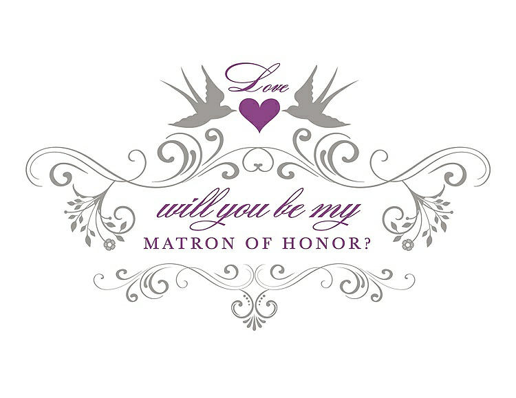 Front View - Cathedral & Orchid Will You Be My Matron of Honor Card - Classic