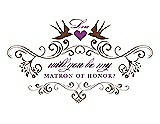 Front View Thumbnail - Cinnamon & Orchid Will You Be My Matron of Honor Card - Classic