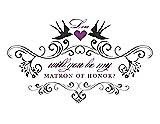 Front View Thumbnail - Graphite & Orchid Will You Be My Matron of Honor Card - Classic