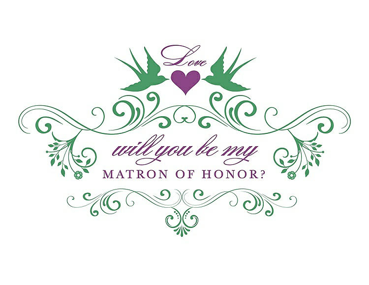 Front View - Juniper & Orchid Will You Be My Matron of Honor Card - Classic