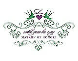 Front View Thumbnail - Juniper & Orchid Will You Be My Matron of Honor Card - Classic