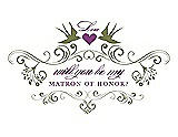 Front View Thumbnail - Olive & Orchid Will You Be My Matron of Honor Card - Classic