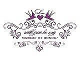 Front View Thumbnail - Orchid & Orchid Will You Be My Matron of Honor Card - Classic