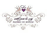 Front View Thumbnail - Pearl Pink & Orchid Will You Be My Matron of Honor Card - Classic