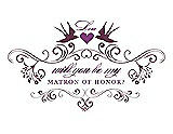 Front View Thumbnail - Plum Raisin & Orchid Will You Be My Matron of Honor Card - Classic